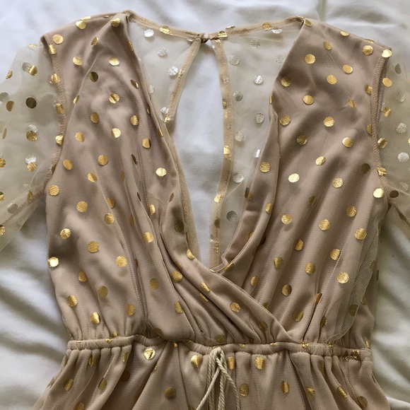 Polka Dots Sexy Mesh Dress - Picture 3 of 7